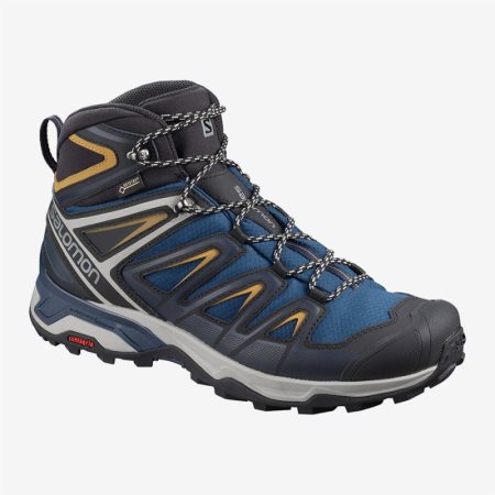 Salomon X ULTRA 3 MID GTX Mens Hiking Boots Blue | Salomon South Africa